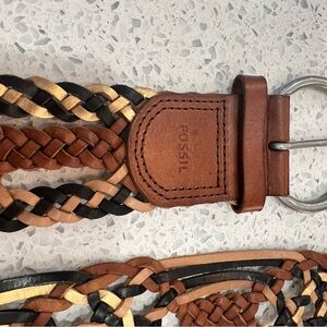Fossil Multi-Color Braided Leather Belt